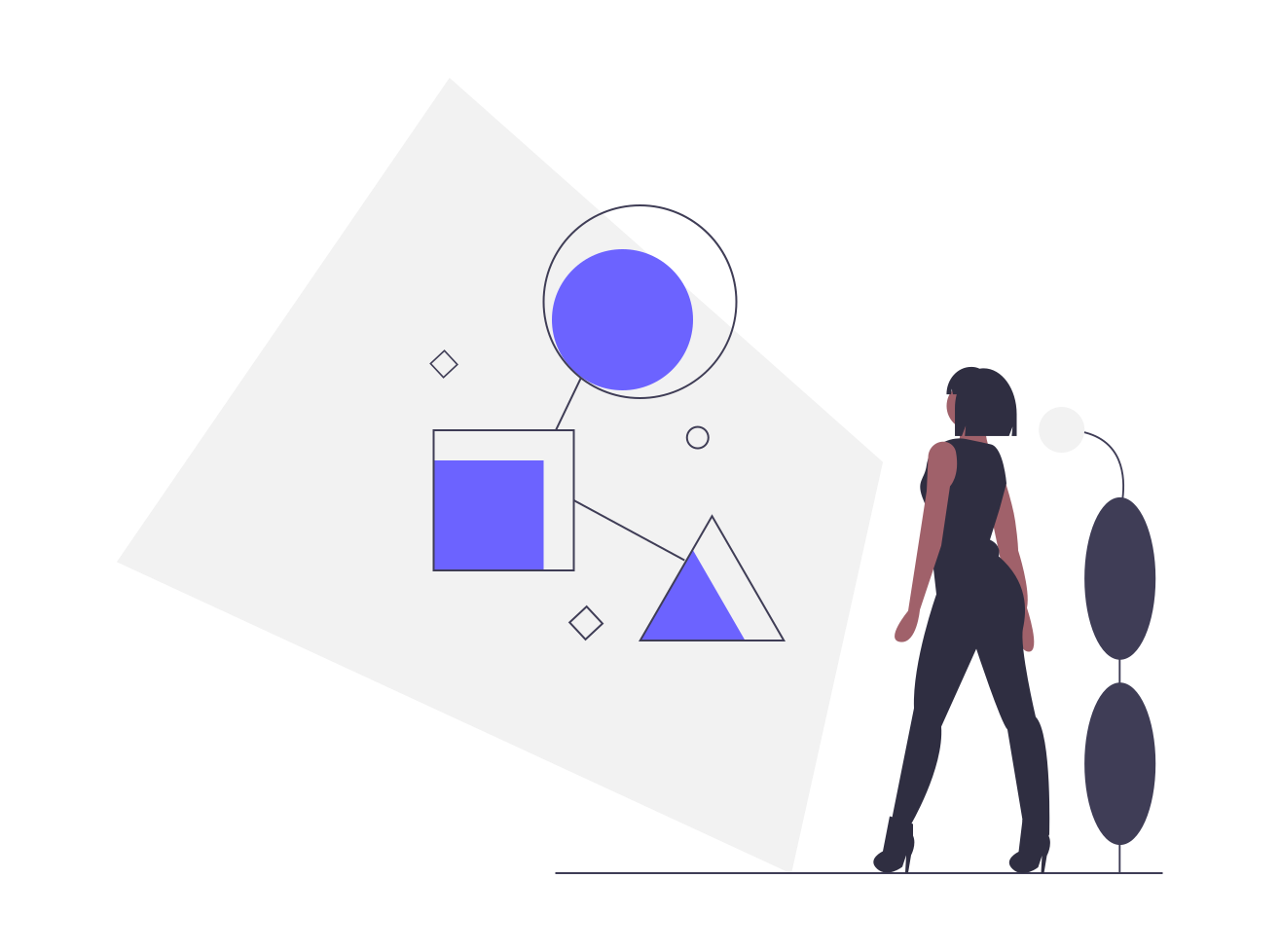 Girl looking at blank pages